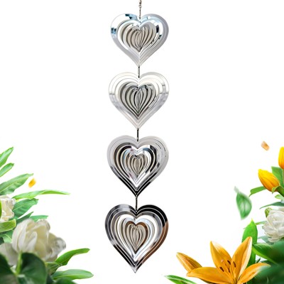 Heart Bird Scare Discs Highly Reflective Double-Sided Bird Deterrents Outside