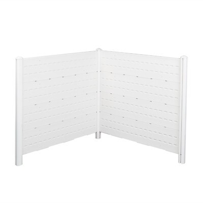 47.2''W X 45.6''H Vinyl Privacy Screen (2-Pcs) Weather Resistant Fence Panel Set