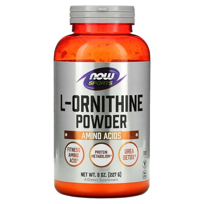 Чистый порошок L-орнитина Now Foods, 8 унций, 227 г, гарантия качества GMP, веганский,