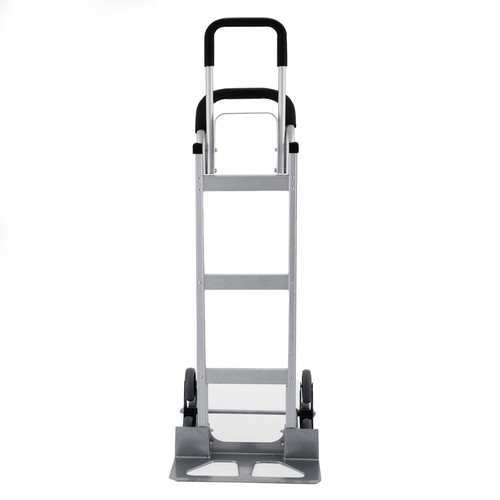 2 IN 1 Stair Climbing Hand Truck Heavy Duty 650lbs Aluminum Cart Dolly W/ Wheels