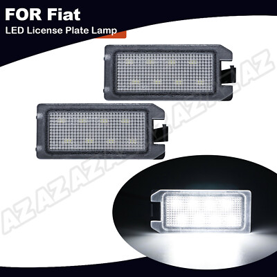 2pcs LED License Plate Lights For Fiat 500 13-19 Dodge Viper Jeep Grand Cherokee