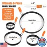 6 Pcs Professional Egg Ring Set, Non-stick Griddle Omelette Ring, Pancake Molds with Oil Brush,Stainless Fried Egg Molds with Orange Anti-scald Silicone Handle
