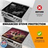 BSFHH Heat-Resistant Glass Stove Top Cover with Anti-Slip Rubber Coating – 28.5x20.5 Inch Electric Stove Protector, Scratch-Resistant, Expands Counter Space, Stylish Kitchen Decor
