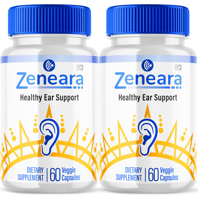 (2 Pack) Zeneara, Healthy Ear Support for Ear Ringing & Tinnitus (120 Capsules)