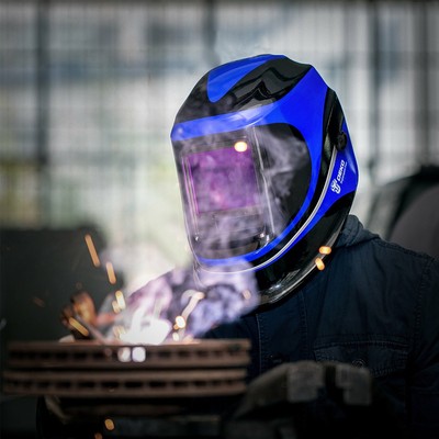 Solar Powered Welding Helmet Auto Darkening Professional Hood with Wide Lens ...