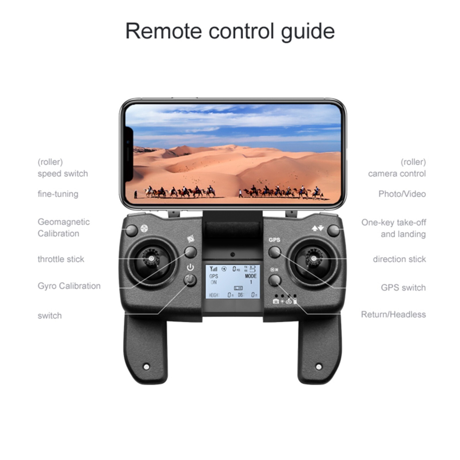 GPS Drone With 4K 2 Axis Gimbal Camera Long Range FPV Quadcopter With Brushless