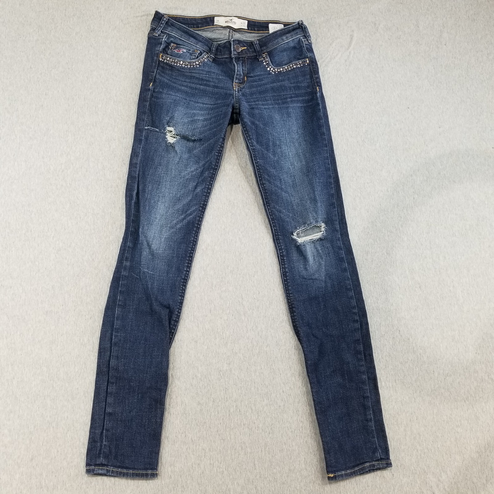 Hollister Jeans Women's Sz 26/3R VTG Dark Wash Normcore 99% Cotton Normcore Nice