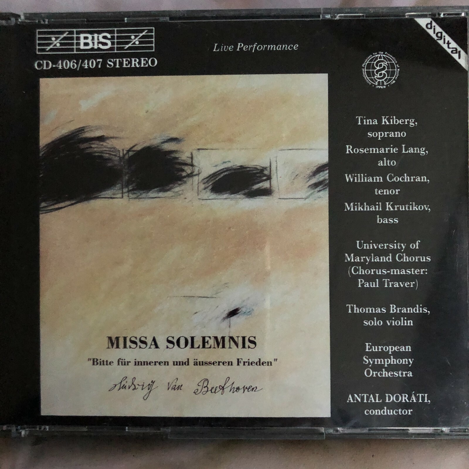 Beethoven - Missa Solemnis, Antal Dorati. UK 1988 BIS – BIS-CD-406 - 407 2xCD Beethoven - Missa Solemnis, Antal Dorati. UK 1988 BIS – BIS-CD-406 - 407 2xCD