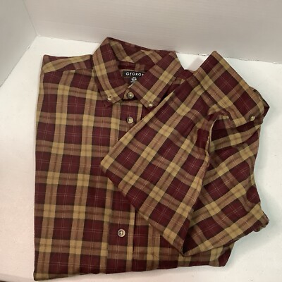 George Mens Small (34-36) Long Sleeve Button Up Shirt