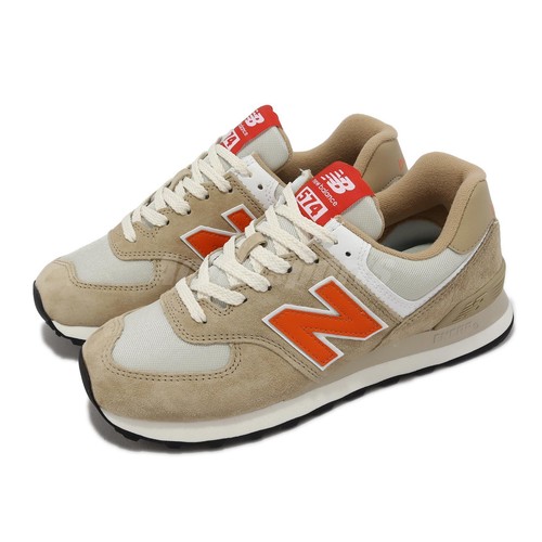 

New Balance 574 NB Хаки Оранжевый Мужская повседневная обувь унисекс LifeStyle U574HBO-D, Khaki, 574
