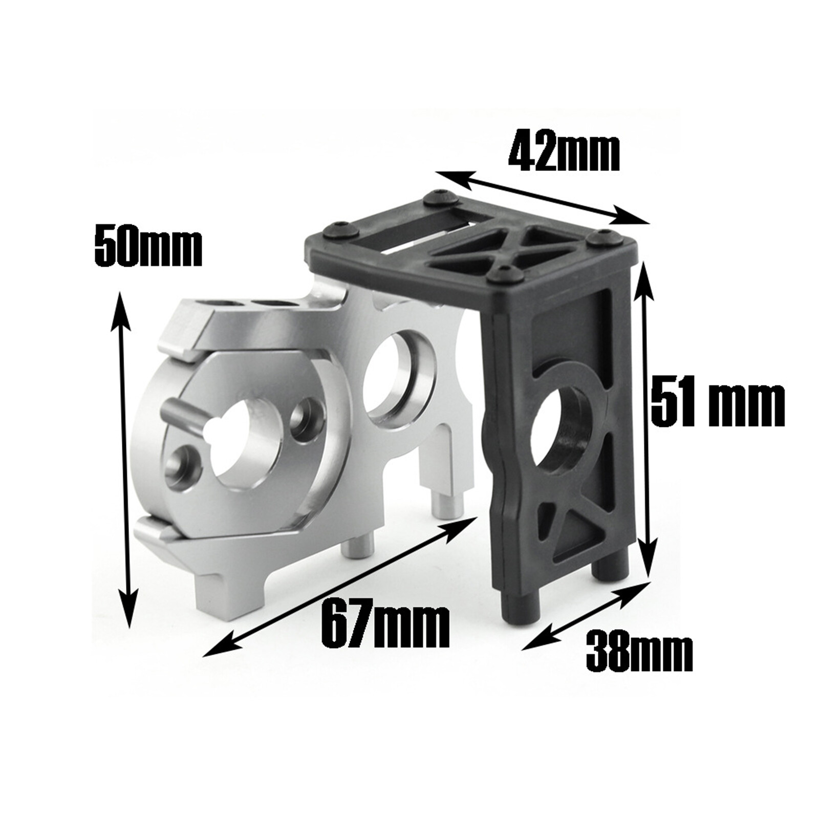 RC Car Motor Mounting Holder Accessory Replace Parts for 1:8 Scale DIY Parts