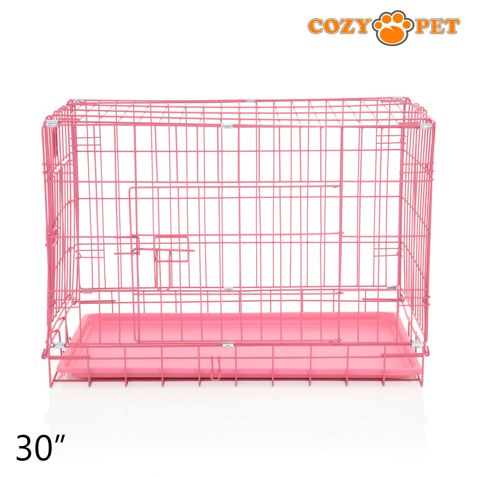 30 inch pink dog crate