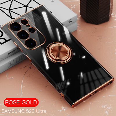 For Samsung Galaxy S24 Ultra S23 S21 Electroplating Phone Magnetic Rugged Case 
