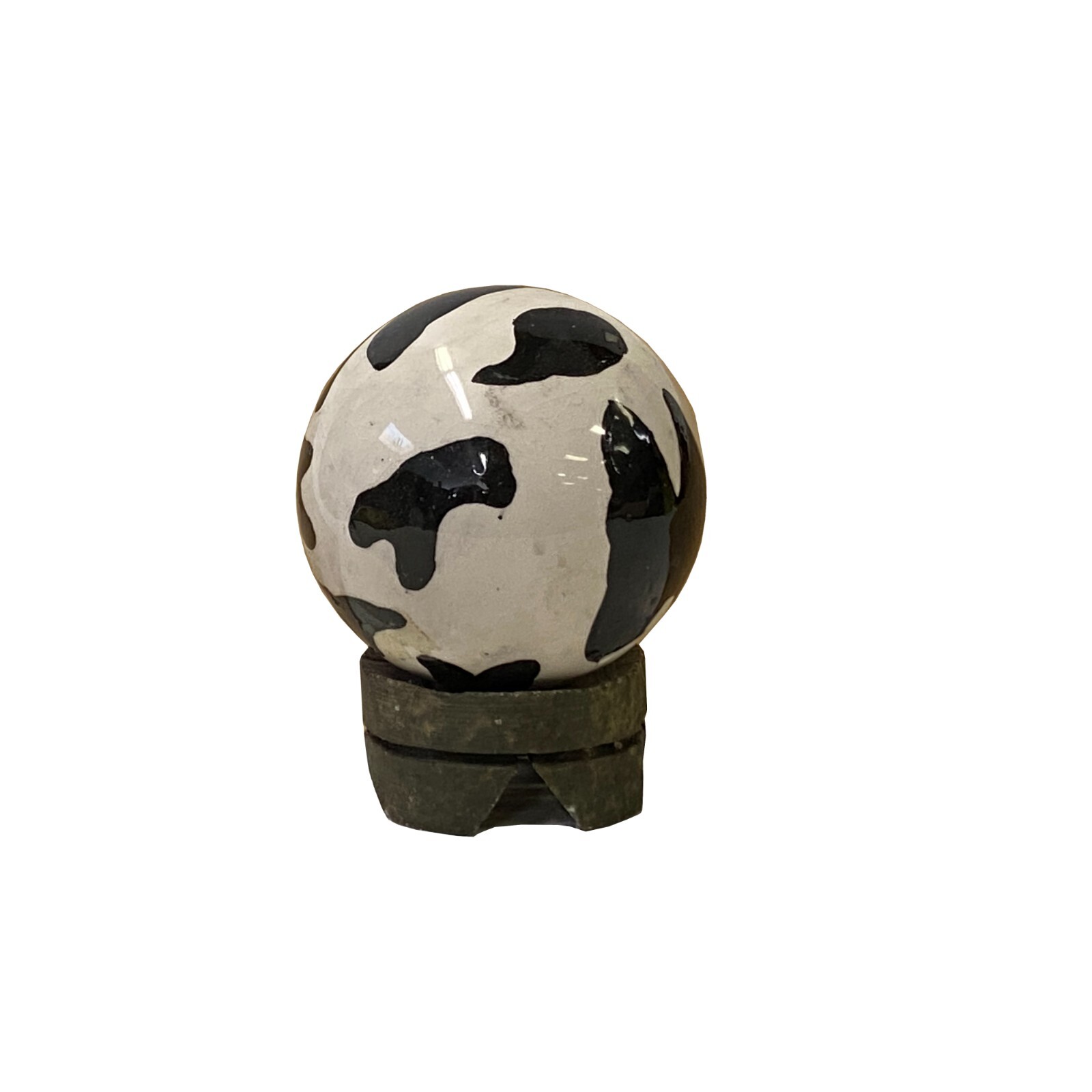 Black White Mix Color Abstract Pattern Porcelain Round Ball Display Art ws3803S Black White Mix Color Abstract Pattern Porcelain Round Ball Display Art ws3803S