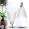 2 Pack E12 Small Candelabra Base LED Grow Light Bulbs Full Spectrum, 12W Sun Plant Light Bulb 100w Equivalent, Balanced Spectrum 5000K Red Blue for Flower, Seed Starting, Indoor Growing