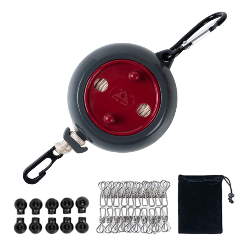 Outdoor Retractable Clothes Reel Clothesline Kit 10m Dryer Clothes Washing Line