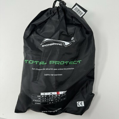 Tiger Grip Total Protection Overshoe with Toe Cap Large Durable Rubber Safe