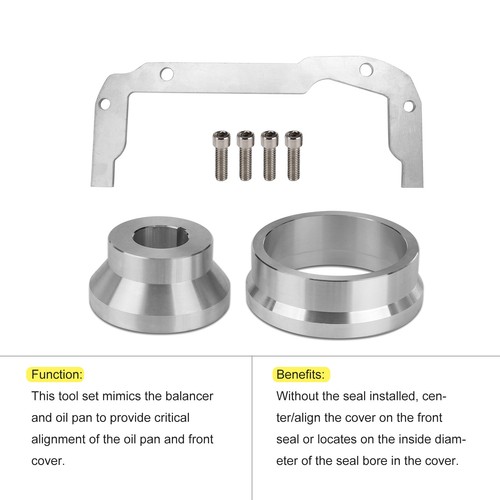 Front and Rear Oil Pan Alignment Tool and Suction Line Diverter For LS Engines