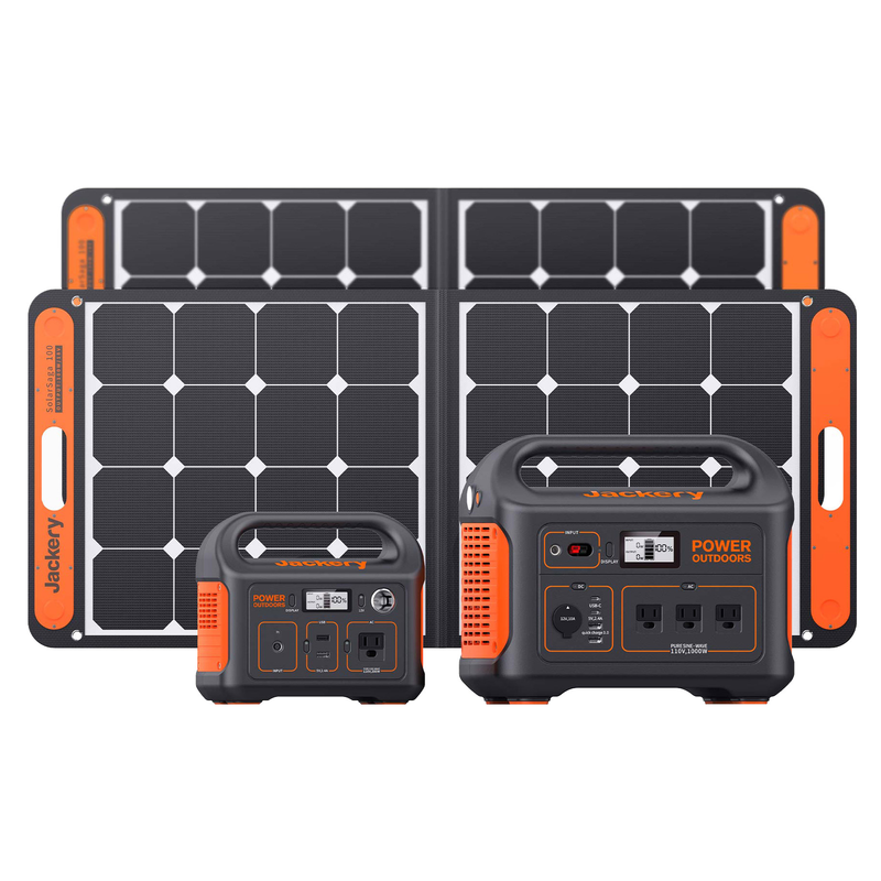 GENERATOR SOLAR POWERED PORTABLE POWER STATION JACKERY QUIET SMALL FOR HOME NEW~