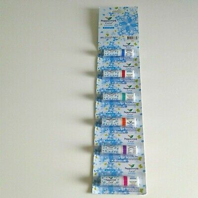 6x1Nasal Inhaler Peppermint Field Smell Dizziness oil Bracing Breezy Asthma 1set
