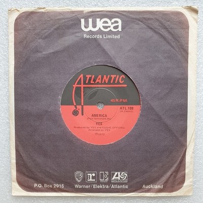YES: America / Total Mass Retain - New Zealand 7" (45) Single