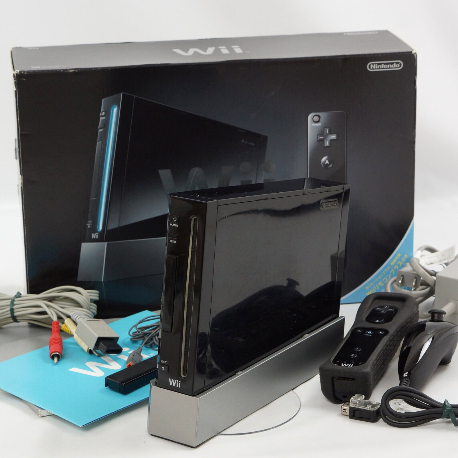 Nintendo Wii Console Boxed Black RVL001 -Japan Model- Tested Nintendo Wii Console Boxed Black RVL001 -Japan Model- Tested