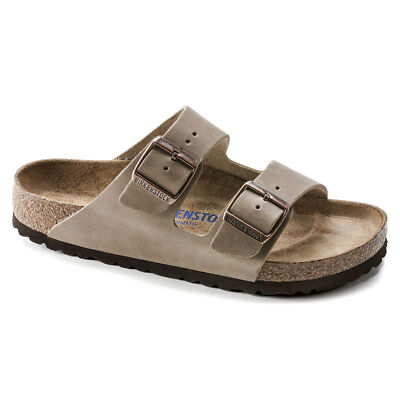 Birkenstock Unisex Arizona Soft Footbed Oiled Leather Sandals - Tobacco