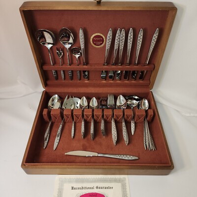Vintage NASCO JAPAN  La Canada Stainless Flatware Japan 66 PIECES