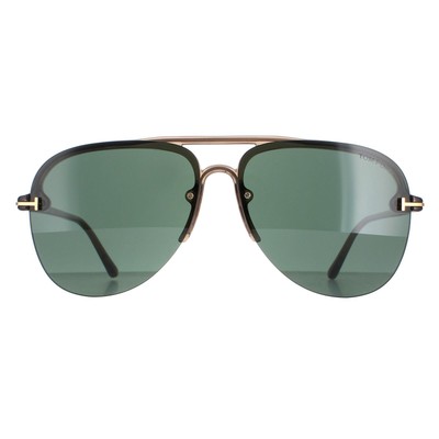 Pre-owned Tom Ford Sunglasses Terry 02 Ft1004 45n Shiny Light Brown Green