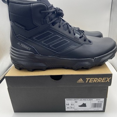 ★Riii★ Adidas Terrex Unity Leather Mid Rain.RDY Black Men's Sz 10