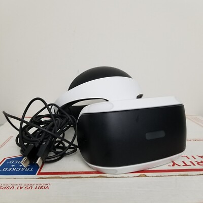 PS4 PlayStation VR PSVR Headset Only with Earbuds Tested Working