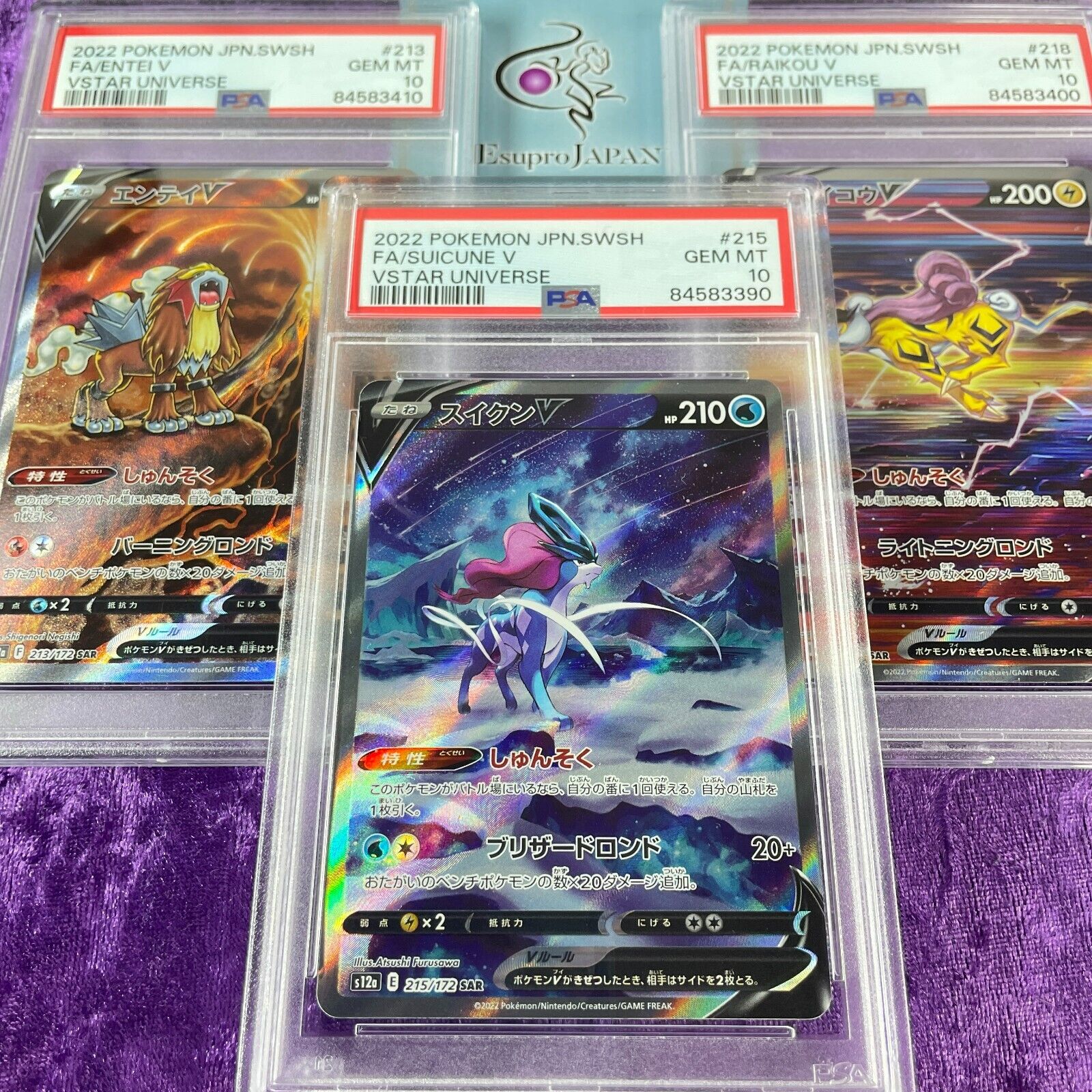 PSA 10 VSTAR Universe SAR Suicune Raikou Entei V Japanese PSA 10 VSTAR Universe SAR Suicune Raikou Entei V Japanese