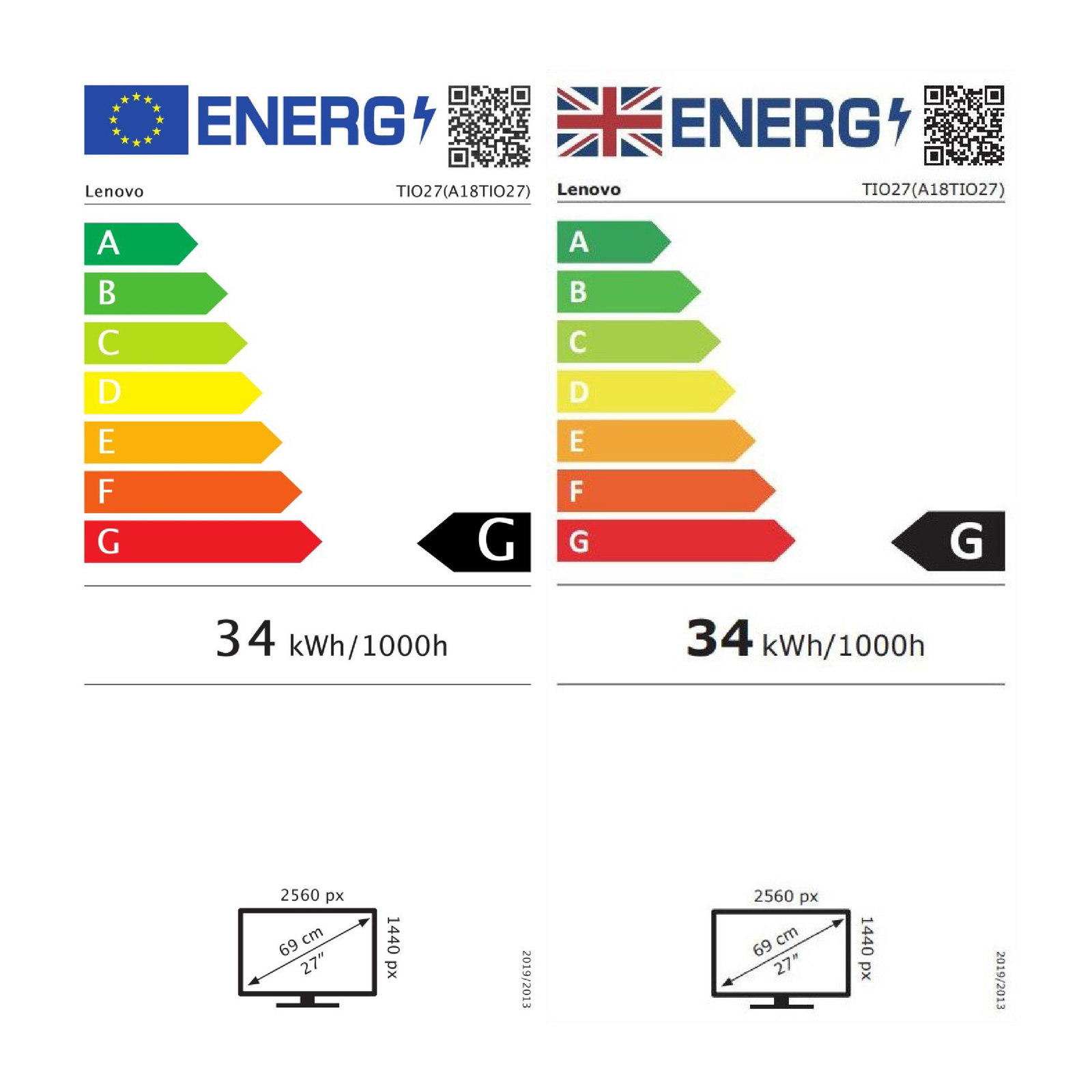 Efficienza energetica:G Label