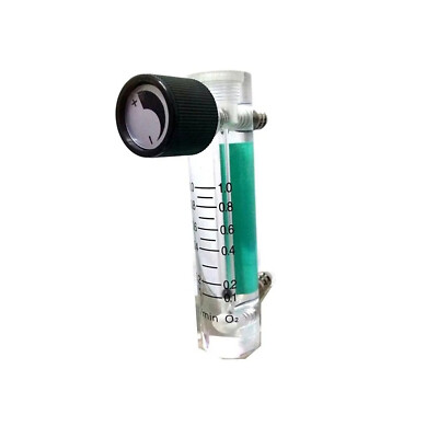 Oxygen Air Gas Flow Meter 0.1-1LPM Air Gas Flowmeter w/ Control Valve for Gas Fl