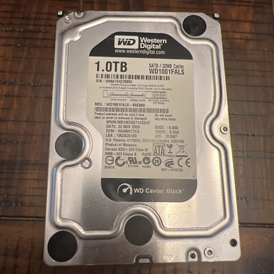Western Digital WD Caviar Black 1TB 3.5'' SATA Hard Drive WD1001FALS 7200RPM