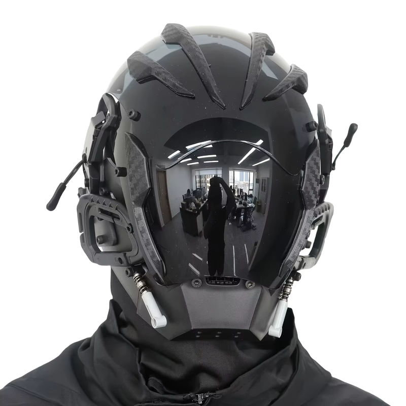 Cyberpunk Futuristic Mask Sci-Fi Punk Helmet Cool Cosplay Costume Photo Prop