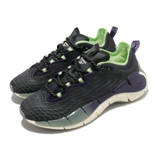 Reebok Zig Kinetica II 2 Black Dark Orchid Women Running Casual Lifestyle FX9405