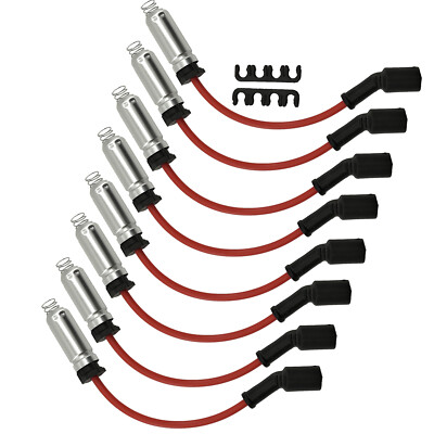 Ignition Wire and 8pcs Iridium Spark Plug Kit For 2000-2008 Chevrolet Tahoe 5.3L