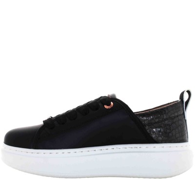 Pre-owned Alexander Smith A24us Women's Low Sneakers Eww 6730 Blk Eco Wembley Woman In Black