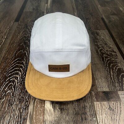 Cash & Co Hat Cap Youth OSFA White SnapBack Adjustable 5 Panel Casual Hipster