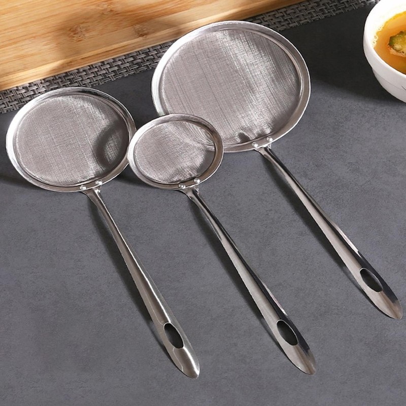Spoon Stainless Steel Colander Fine Mesh Wire Oil Skimme