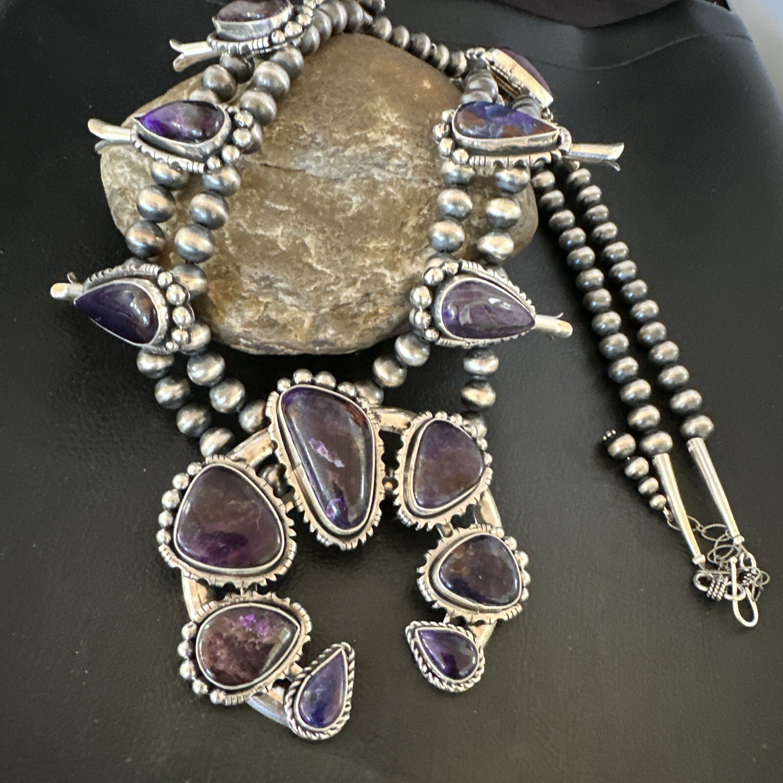 【未使用】Navajo Squash Blossom　ピアス　シルバー925 未使用】Navajo Squash Blossom ピアス シルバー925