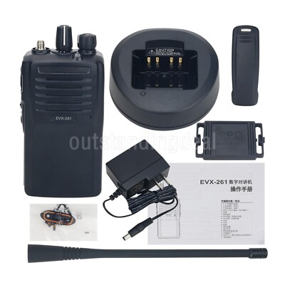EVX-261 5W 10KM UHF Walkie Talkie Handheld Transceiver Analog & Digital Modes SZ
