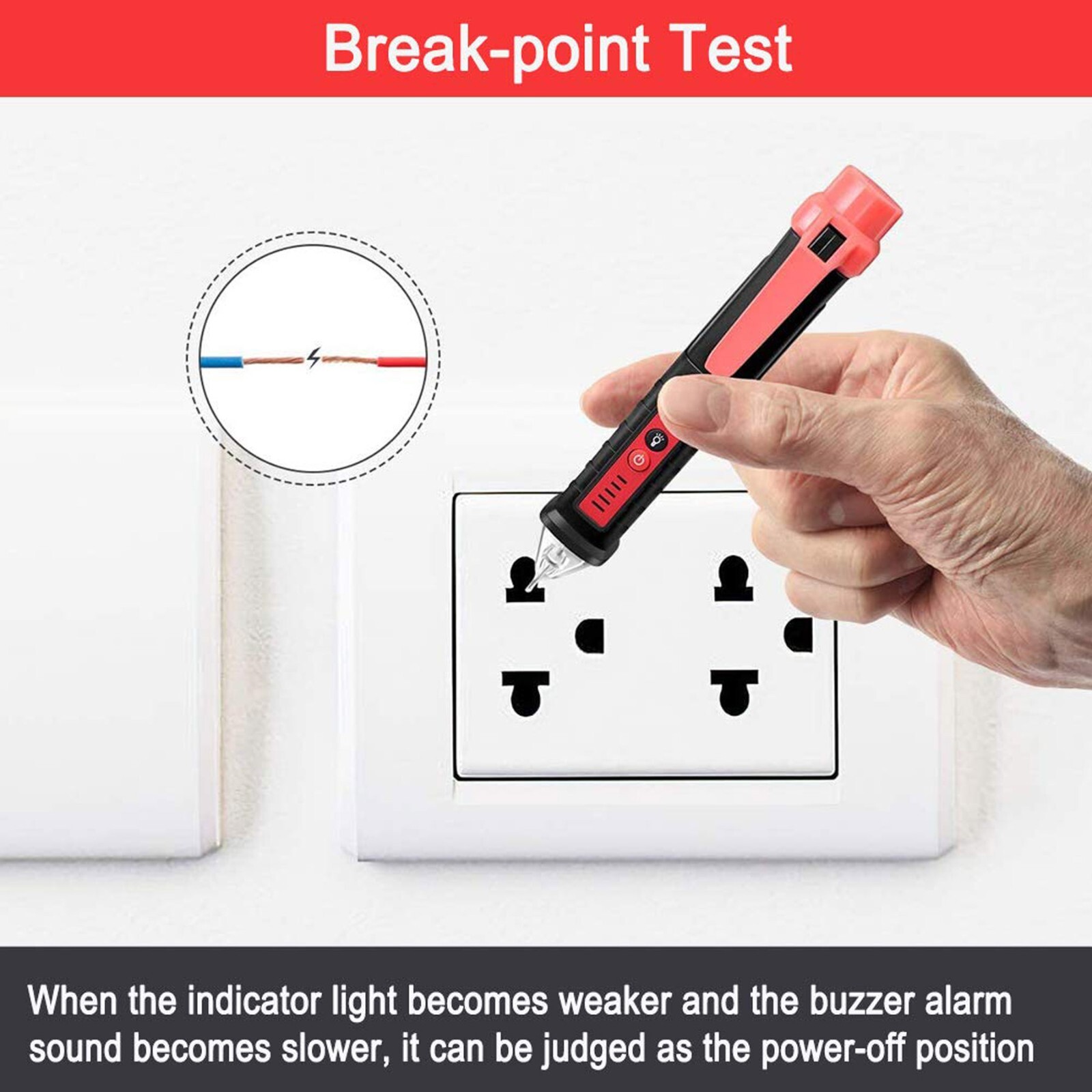 Voltage Electric Tester Volt Detector Test Pen Non-Contact Sensor AC DC 12-1000V
