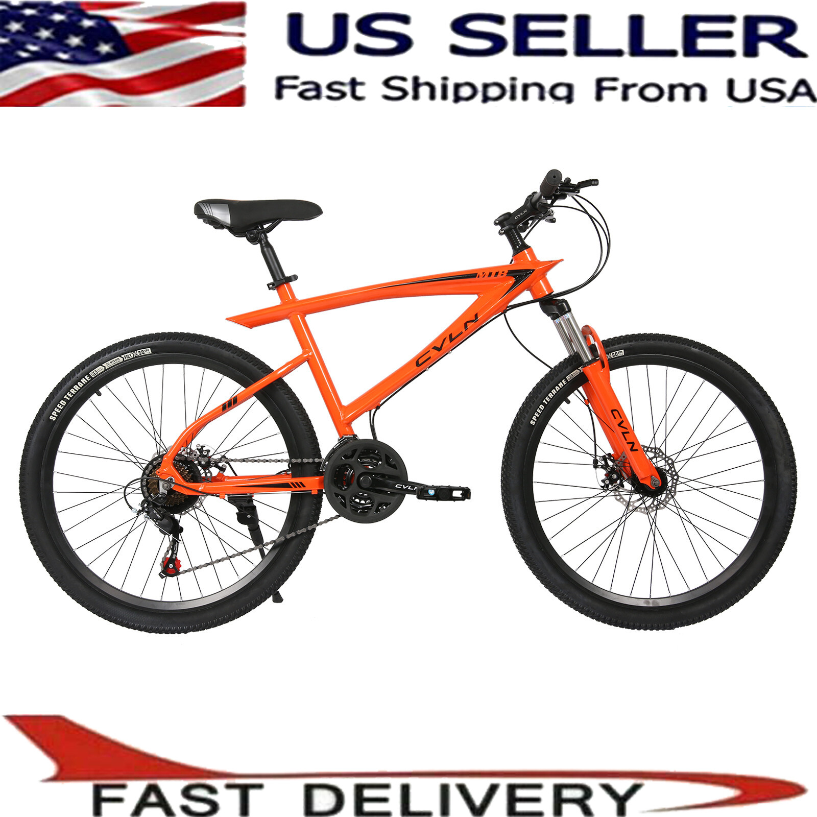26 Inch Mountain Bike 21 Speed MTB Bicycle Aluminum Alloy Frame Dual Disc Brake