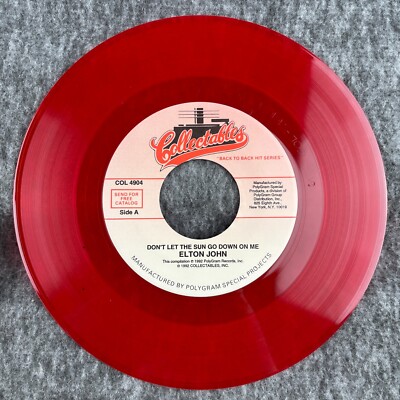 ELTON JOHN Don't Let The Sun Go Down On Me 45 Collectables COL 490 UNPLAYED RED