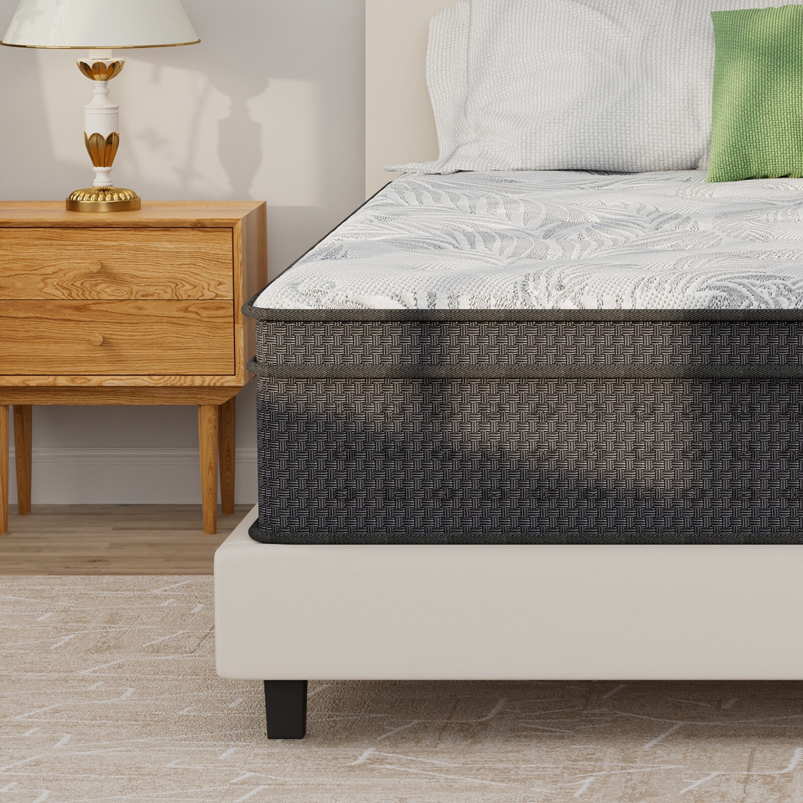 12" 14" Gel Memory Foam Mattress Twin Full Queen King Hybrid Spring In A Box