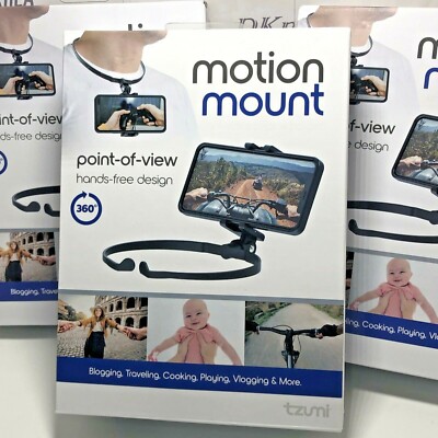 Motion Mount Point-of-View, Hands Free Universal Phone Holder for Blogging 