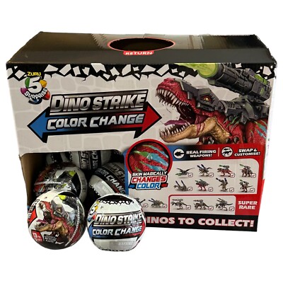 11 Zuru 5 Surprise Dino Strike Color Change Capsules With Display Box New Sealed
