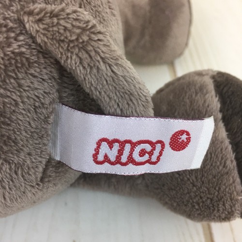 NICI Wild Friends Brown Tusks Stuffed Animal Plush Elephant Toy. 7-10”